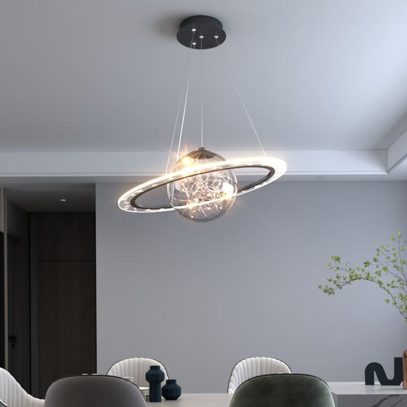 Nordic Style Metal Chandelier Globe LED Chandelier Pendant for Living Room