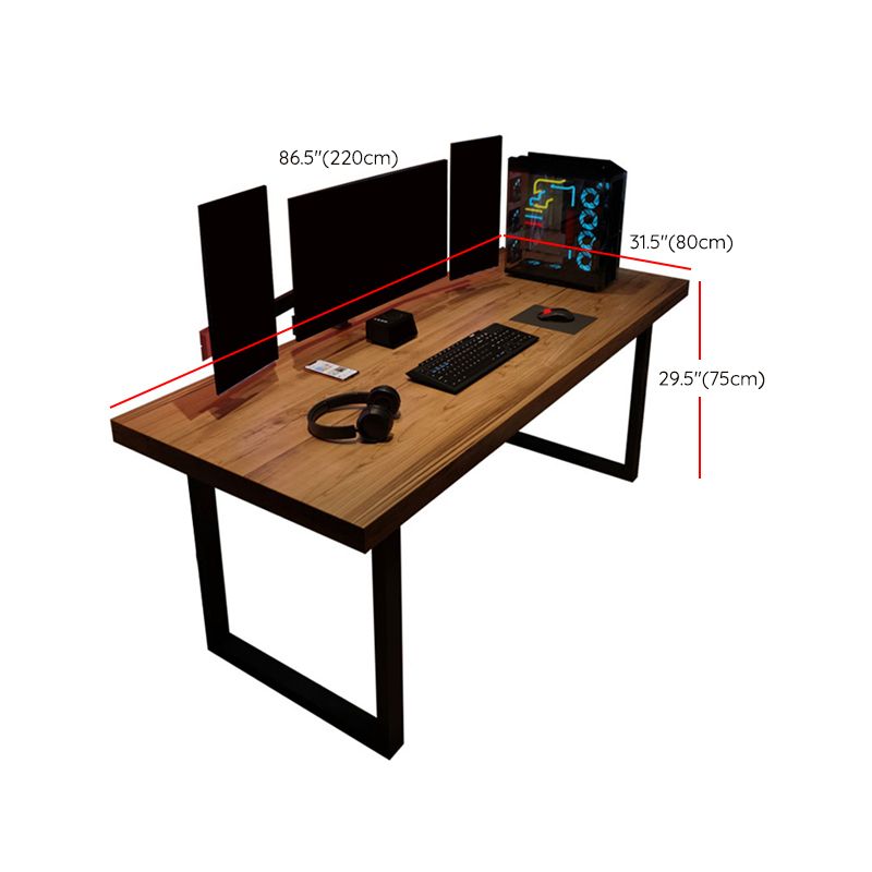 Solid Wood Rectangular Gaming Desk 29.53" Tall Sled Base Computer Desk