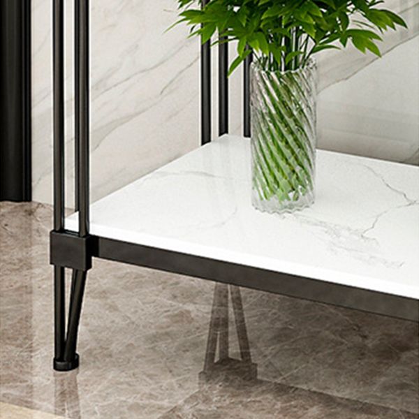 Contemporary Marble Console Sofa Table Rectangle Frame End Table for Hall