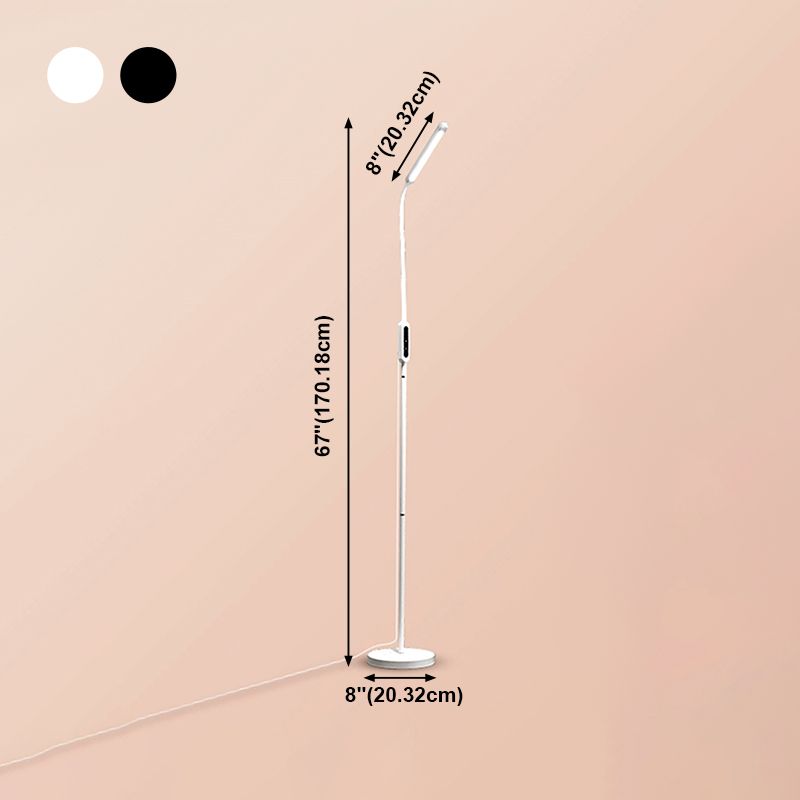 1 leichte lineare Stehlampen zeitgenössische Metall -Standardlampen für Wohnzimmer