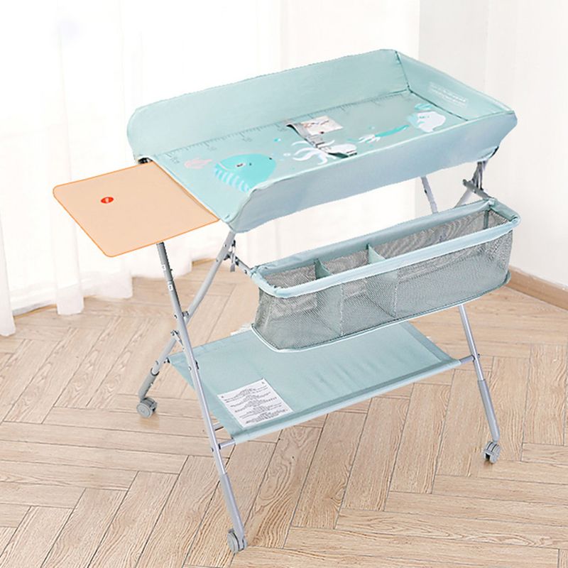 Modern Metal Baby Changing Table Flat Top Changing Table With Shelf