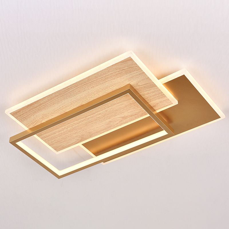 Contemporary Flush Light Rectangular LED Ceiling Lighting for Living Room