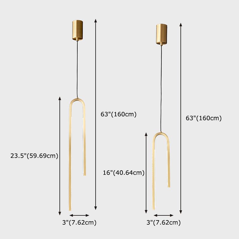 Brass Curved Linear LED SIGNORE SEMPLICITÀ METALE METALE AMPILE LEGUE PER LA SOGGIO