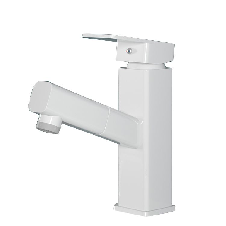 Square Brass Bathroom Sink Faucet with 1-Handle Swivel Spout Sink Faucet