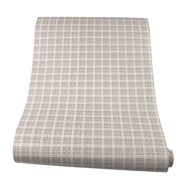 57.1-sq ft Checkered Wallpaper Roll Light Grey-Black Non-Woven Wall Art, Moisture Resistant