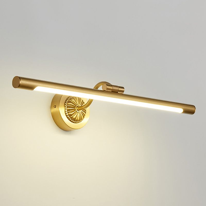 Contemporary Golden Bathroom Vanity Light Metal Single LED Bath Bar