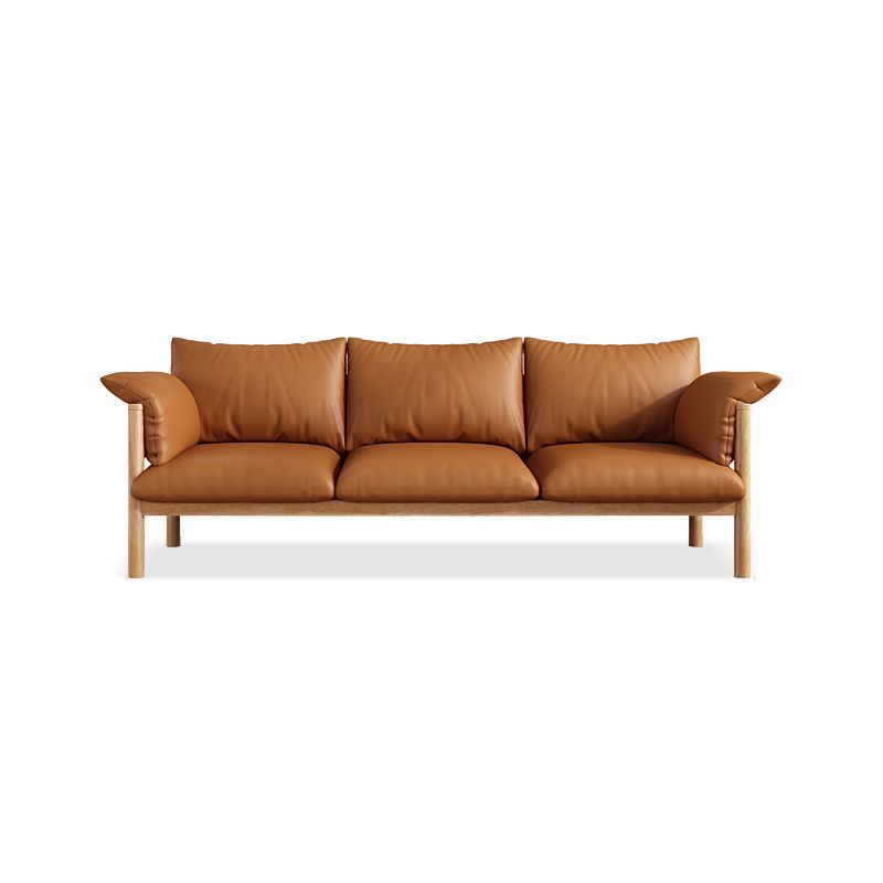 Faux Leather Stain Resistant Contemporary Standard Sofa Couch