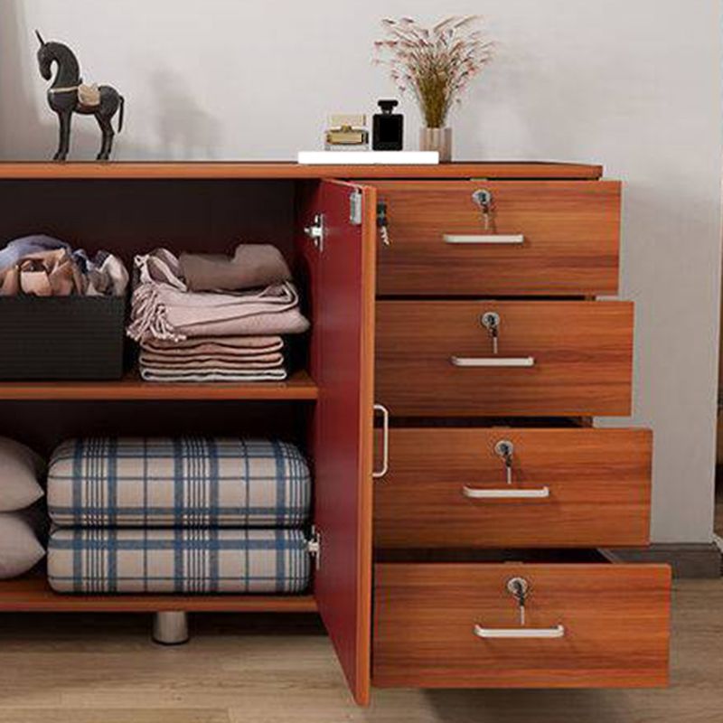 Nordic Style Cabinet Wood with Lock and Storage Lateral File Cabinet