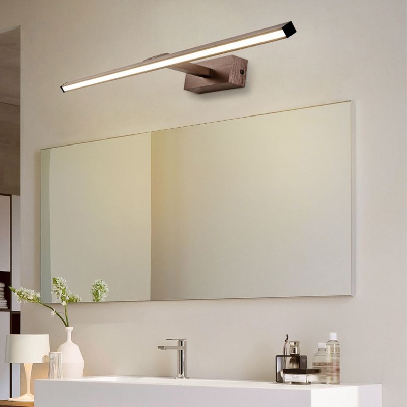 Linear Aluminum Vanity Wall Light Modern 1-Light Wall Sconce for Bathroom