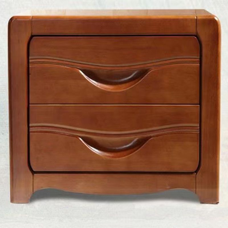 Modern Accent Table Nightstand Wooden Bed Nightstand with 2 Drawers