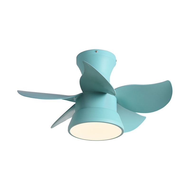 1-Light Ceiling Fan Light LED Ceiling Mount Lamp with Acrylic Shade for Kid's Room