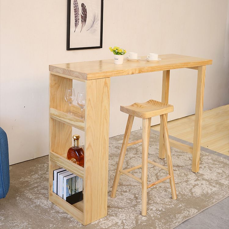 Modern Style Wooden Table Dining Wooden Bar Counter Table for Kitchen