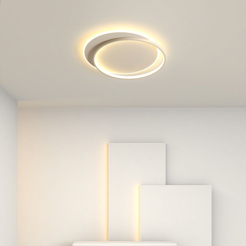 Modern LED Ceiling Light Simple Ceiling Mount Light with Silica Gel Shade for Bedroom