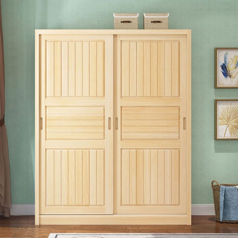 Modern Style Wardrobe Armoire Solid Wood Wardrobe Closet With Doors