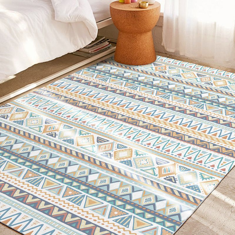 Boho-Chic Southwestern Print Rug Multicolor Polyester Area Carpet Non-Slip Backing Rug for Bedroom