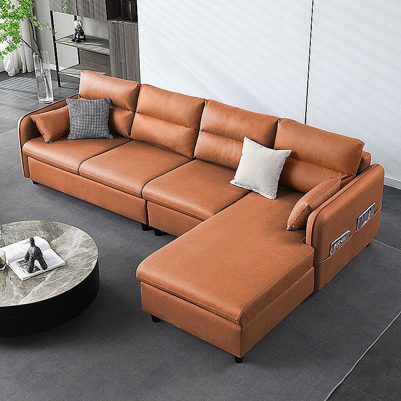 Contemporary Right Hand Facing Sectional with Storage for Four People