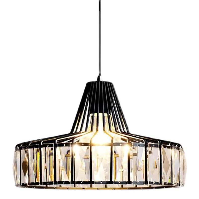 Postmodern Style Crystal Pendant Light Geometric Hanging Pendant for Bedroom