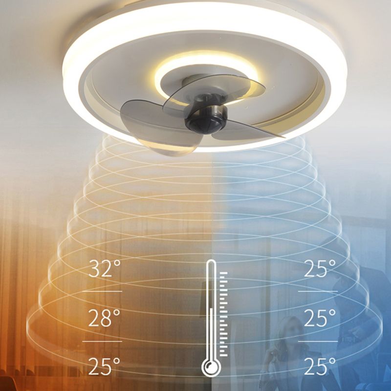 2 Light Ceiling Fan Light Modern Style Metal Ceiling Fan Light for Bedroom