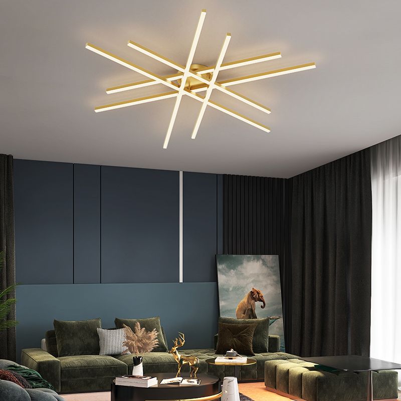 Linear New Modern Flush Mount LED Metal Ceiling Mounted Light for Living Room