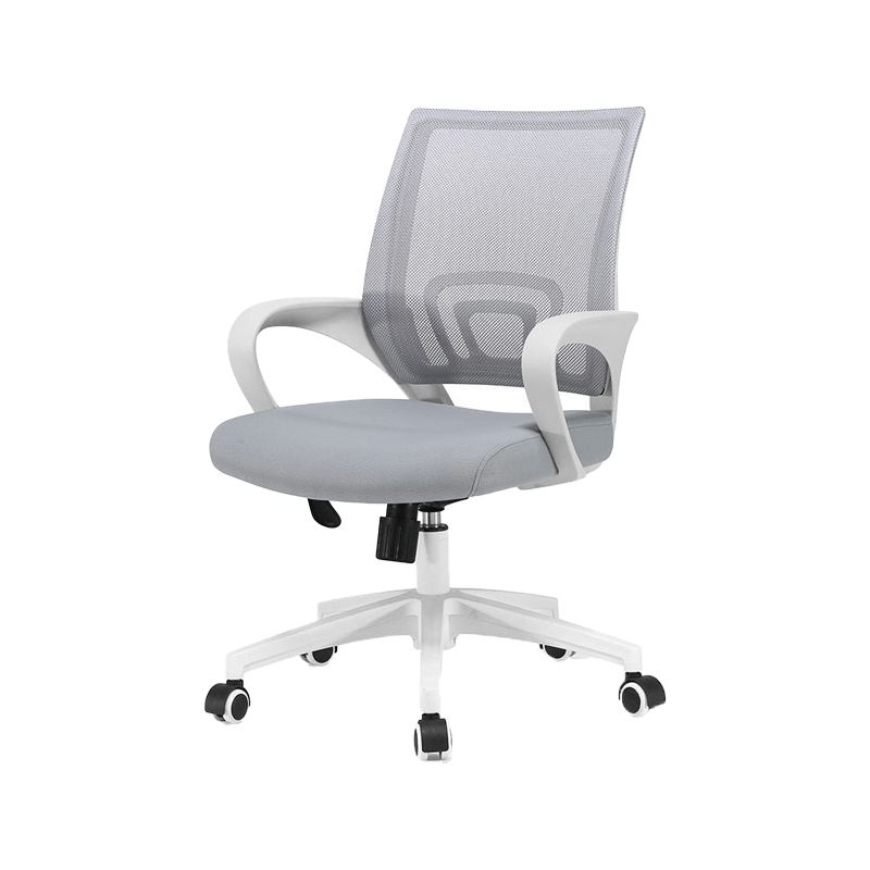 Contemporary Swivel Office Chair Microfiber Desk Mid Back Chair