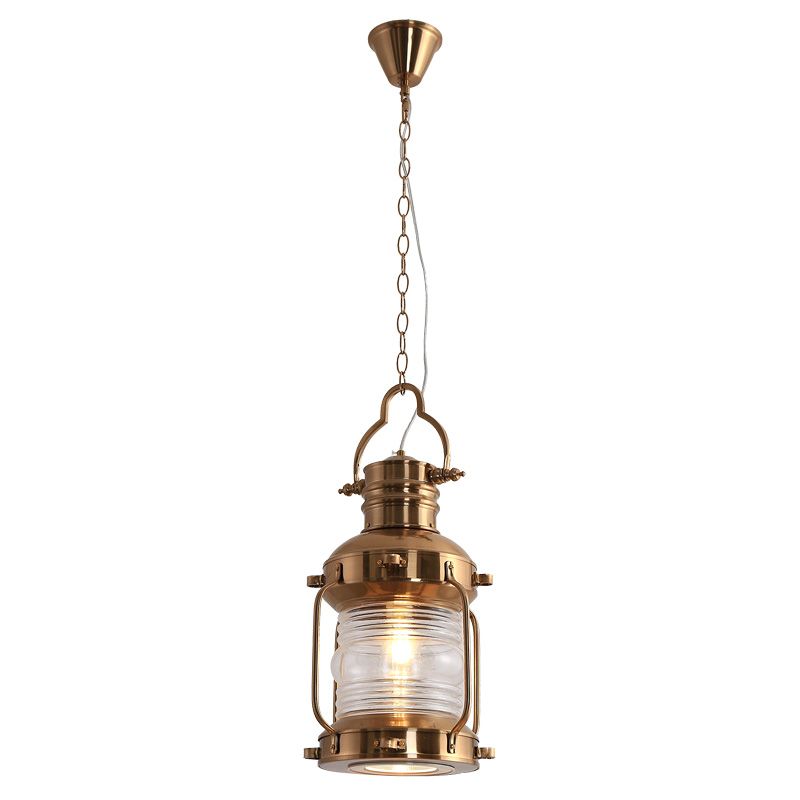 18.8" H Vintage Kerosene Lamp Hanging Light Nautical Style Iron Suspended Pendant Light for Bedroom