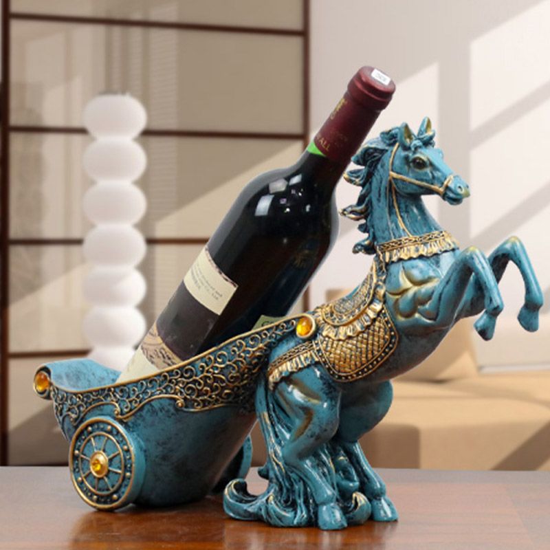 Glam Tabletop Wine Bottle Holder Resin Bottle Wine Rack for Kitchen