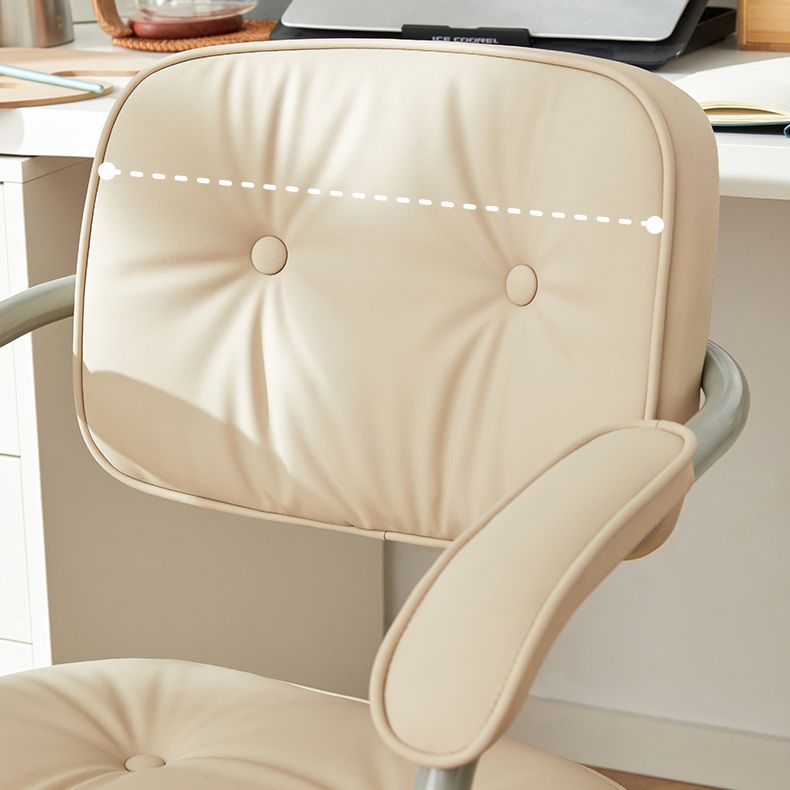 Modern Padded Arms Office Chair Tilt Mechanism Leather No Distressing Ergonomic Chair