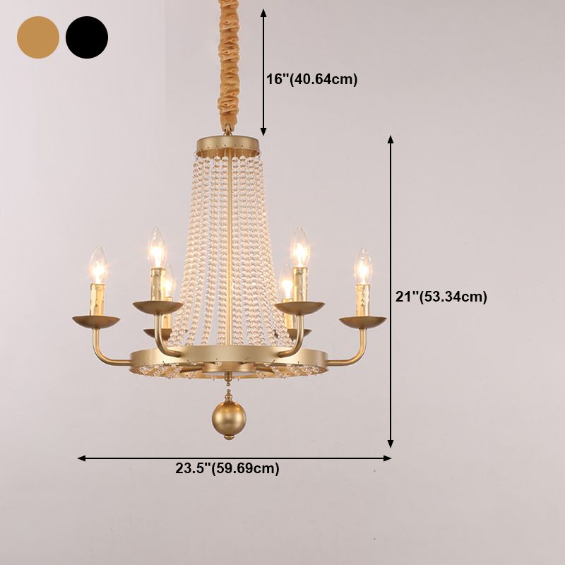 Candelabra Crystal Lampadier Lighting Funzione campagna soggiorno Luce ciondolo a ciondolo