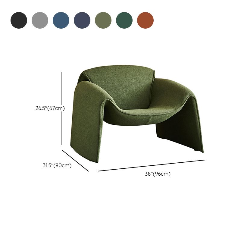 Contemporary 31.49" Wide Solid Color Fixed Back Back Sponge Arm Chair