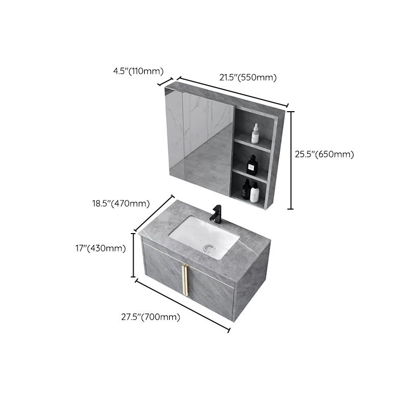 Contemporary Sink Cabinet Mirror Cabinet Vanity Cabinet for Bathroom