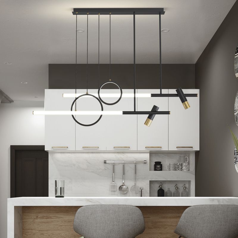 Modern Style Geometry Island Lighting Fixturse Metal Island Pendant Lights