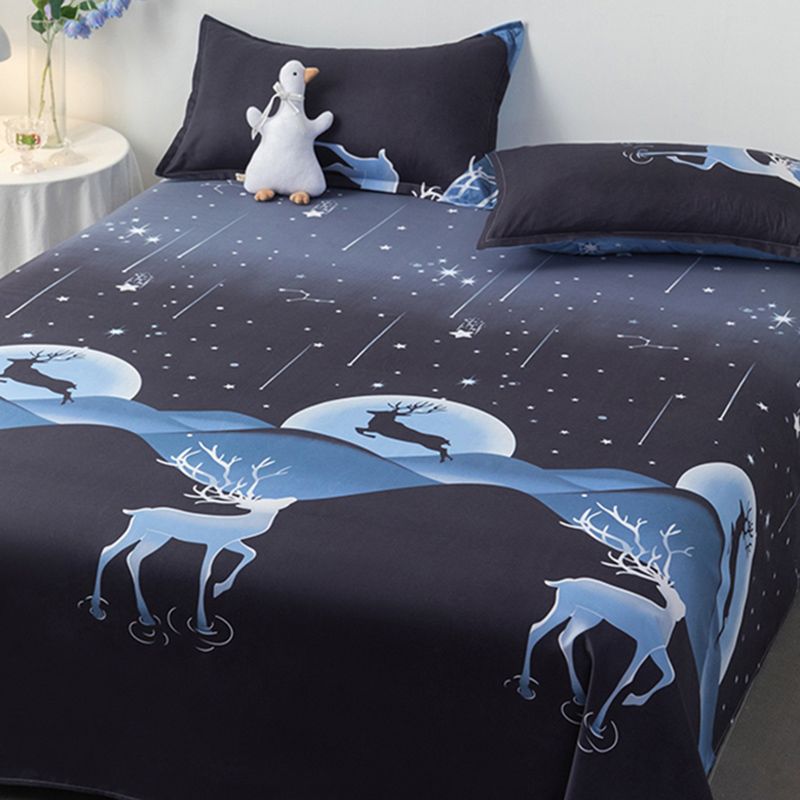 Cartoon Printed Bed Sheet Polyester Twill Non-Pilling Fade Resistant Sheet