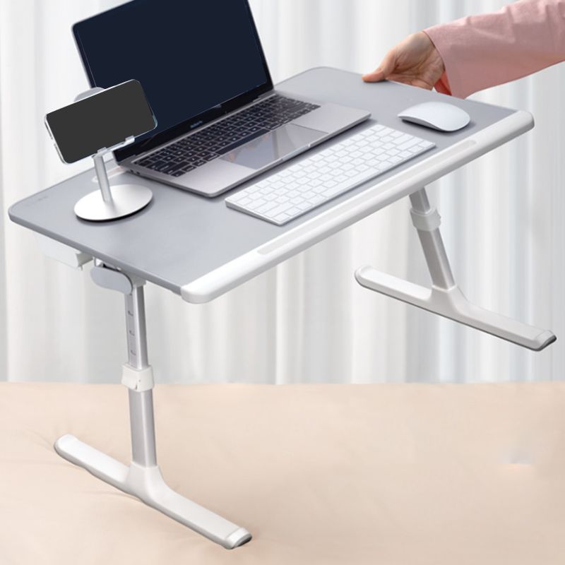 Contemporary Office Desk T-Shape Base Writing Desk with Metal Legs