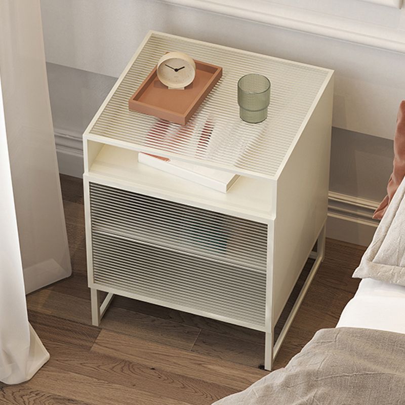 Industrial Bedside Cabinet Open Storage Bed Nightstand for Bedroom