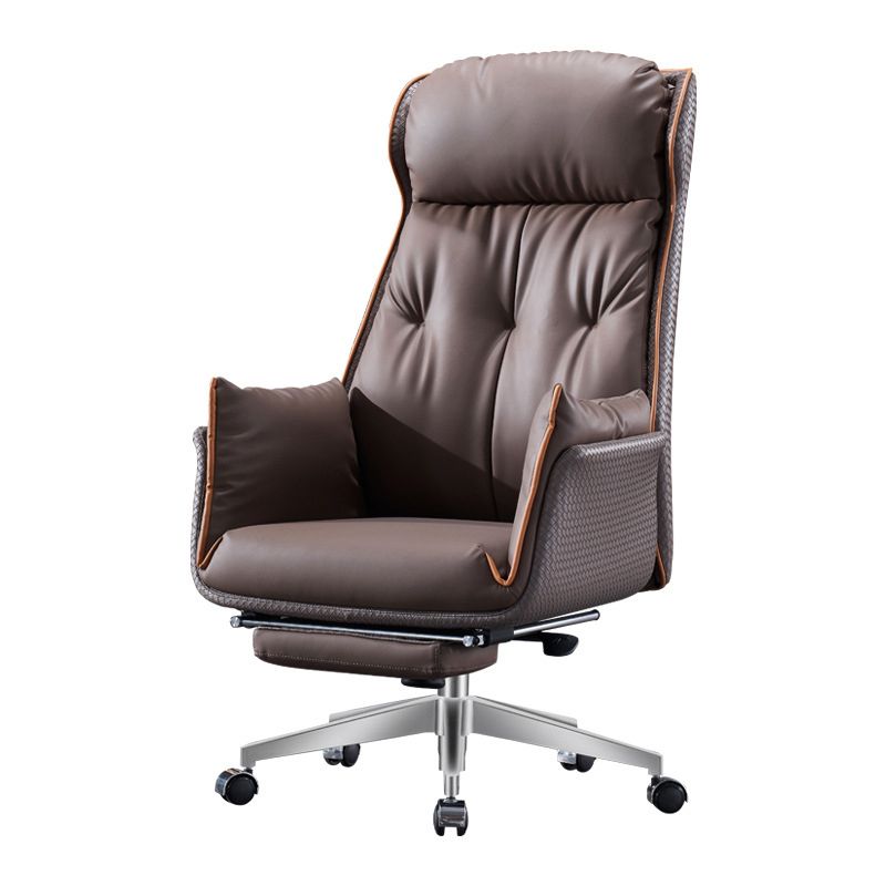 Modern Leather Managers Chair Brown Executive Chair for Office