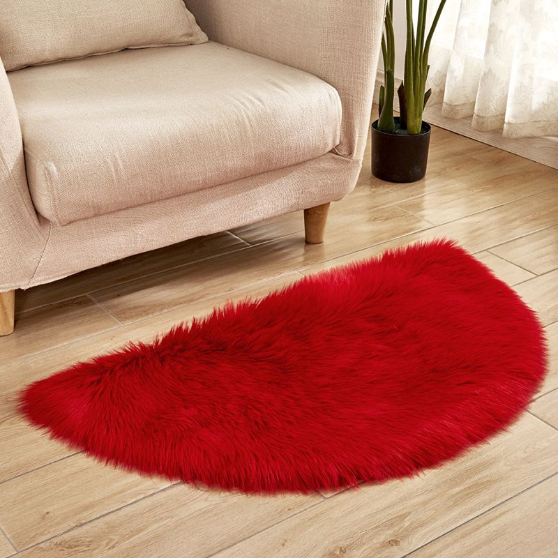 Rapis semi-cercle Prain Simplicité Multiplicité Tapis de tapis de teinture Washable Fluffy Fluffy pour le salon