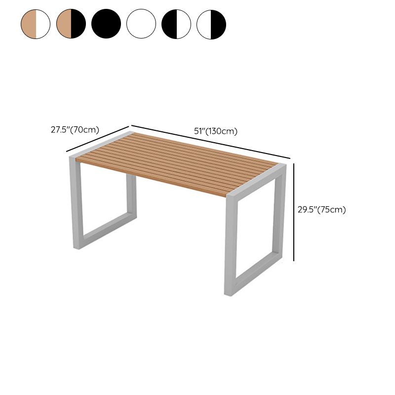 Contemporary Rectangle Coffee Table Manufactured Wood Dining Table