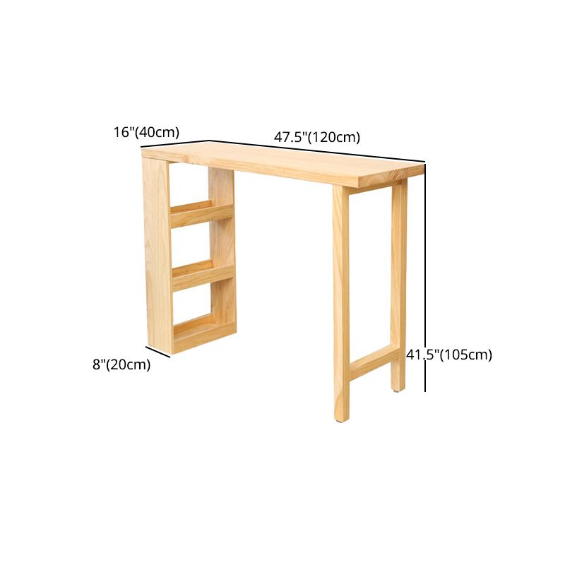 Rectangle Wood Top Counter Table 42-inch Height Contemporary Bar Table