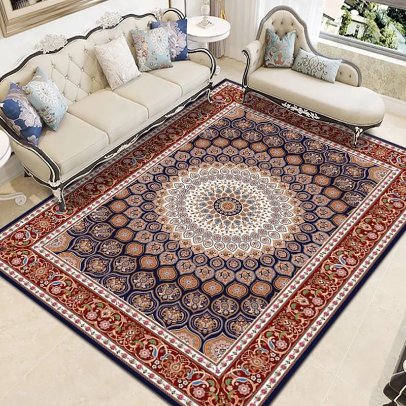 Moroccan Southwestern Print Rug Polyester Carpet Stain Resistant Area Carpet for Home Decoration