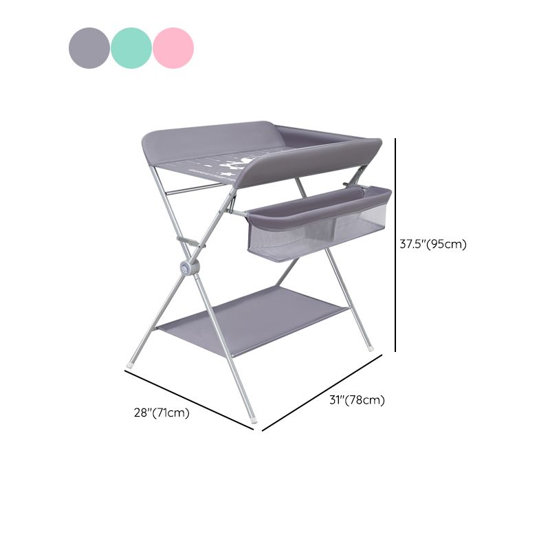 Portable Changing Table Modern Baby Changing Table in Matte Finish