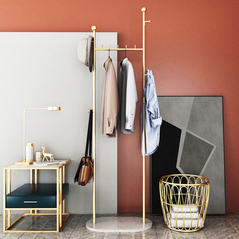 Modern Metal Coat Rack Hooks Entryway Free Standing Coat Hanger