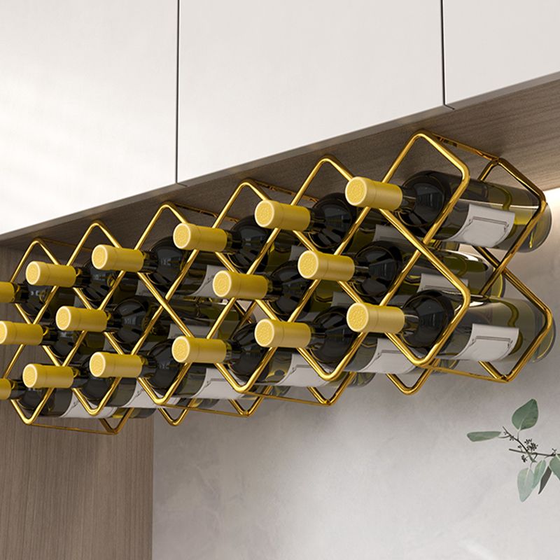 Modern Wine Bottle & Glass Rack Metal Wine Holder for Kitchen