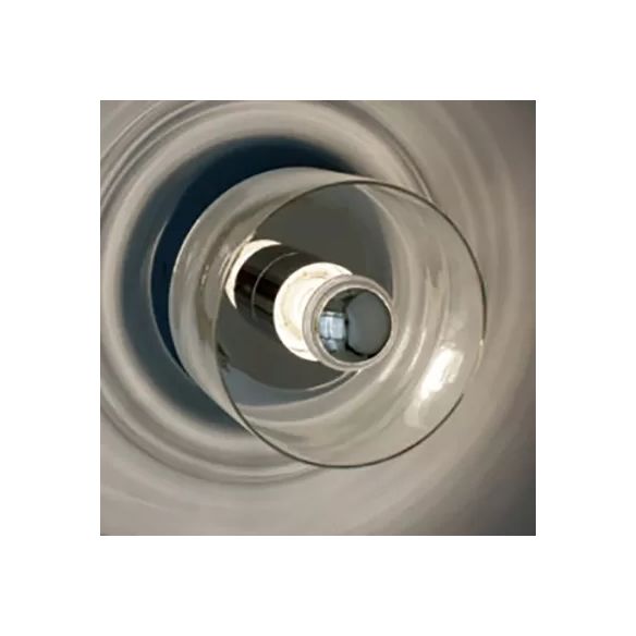 Modern 1 Light Flush Mount with Clear Glass Shade Chrome Cylinder Flush Mount Fixture