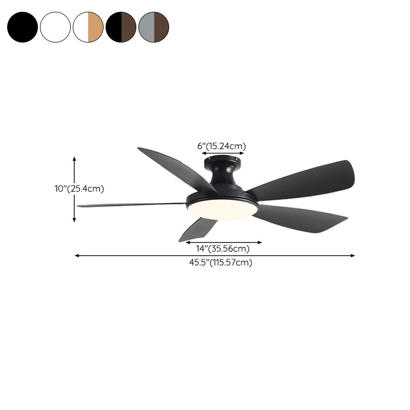 Modern LED Ceiling Fan 5 - Blades Metal and Acrylic Fan Lighting Fixture