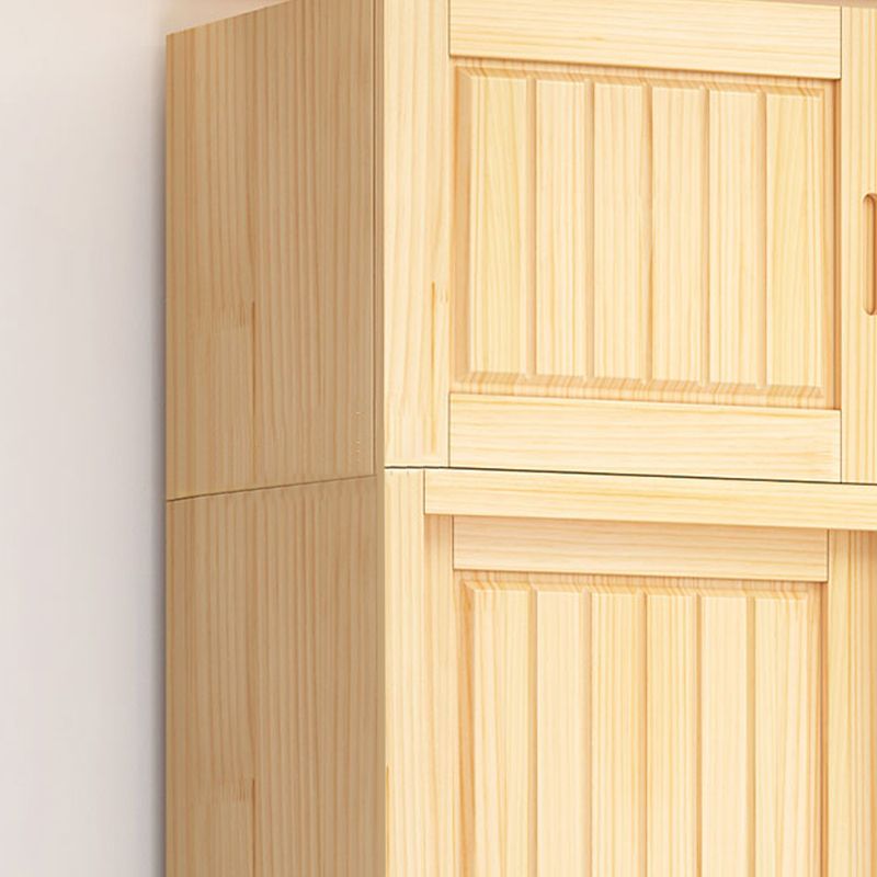 Modern Wardrobe Armoire Solid Wood Wardrobe Closet With Doors