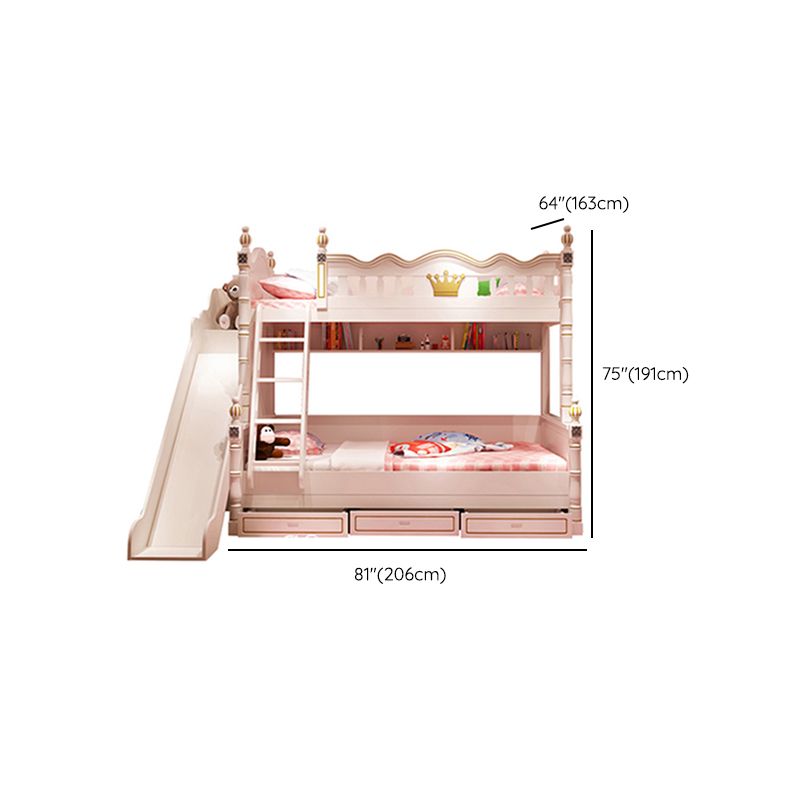 Contemporary Wood with Drawers Standard Princess Panel Headboard Bed