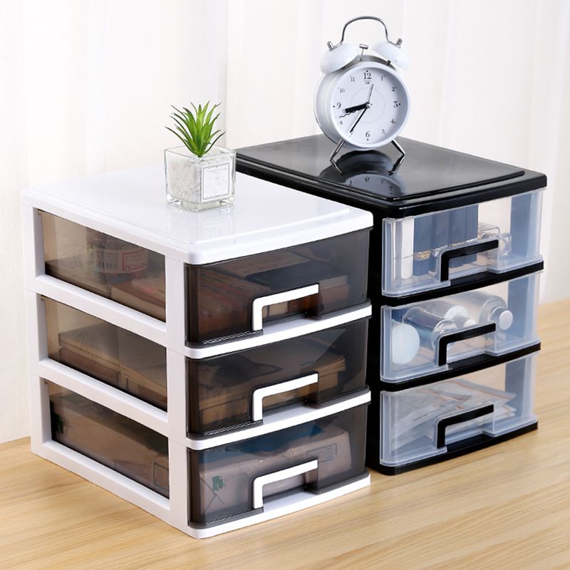 Modern Vertical File Cabinet Home or Office Plastic File Cabinet with Drawers