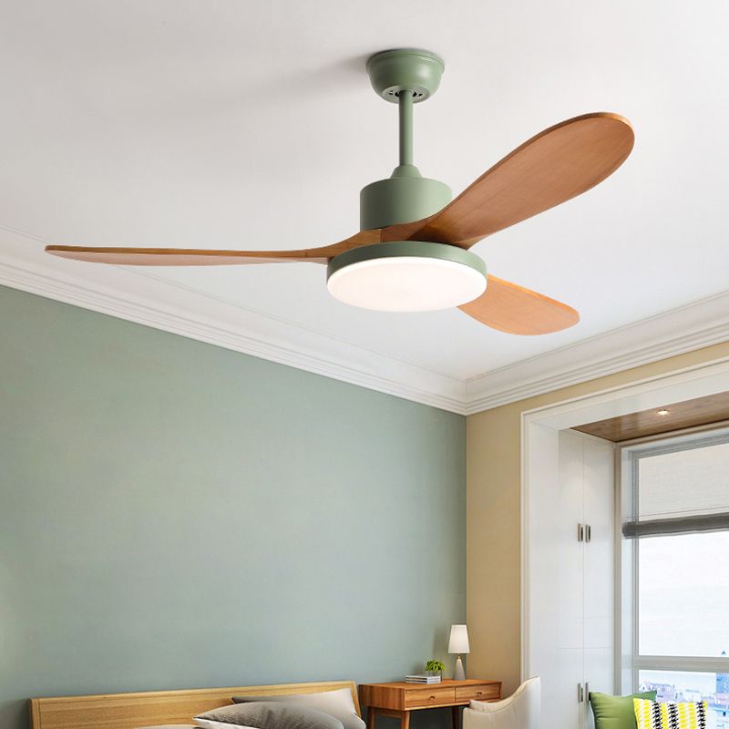 Nordic Style 1-Light Ceiling Fan Lamp Iron Ceiling Fan Light for Bedroom