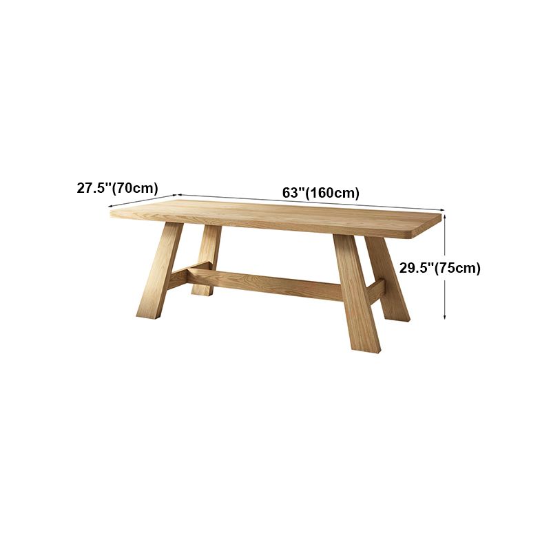 Modern Style Office Desk Solid Wood Trestle Desk for Home Use