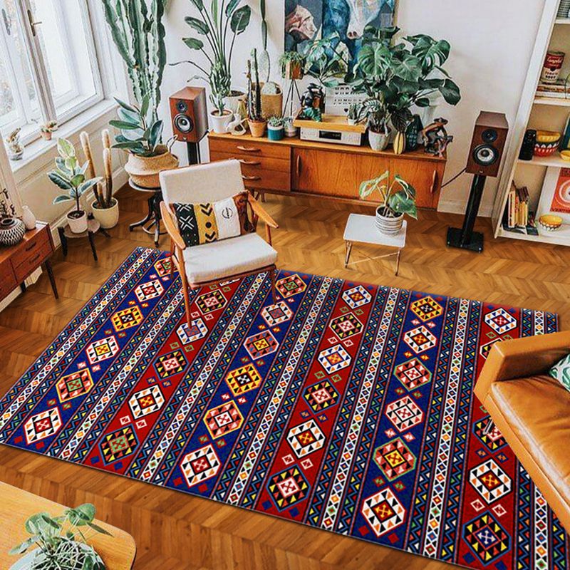 Alfombra clásica clásica de polipropileno Geo Área impresa alfombra sin deslizamiento de la alfombra fácil de cuidado para la decoración